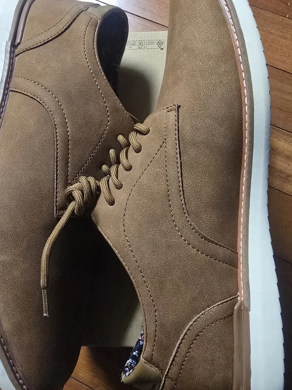Men's Casual Lace-Up Shoes in Brown Size 12